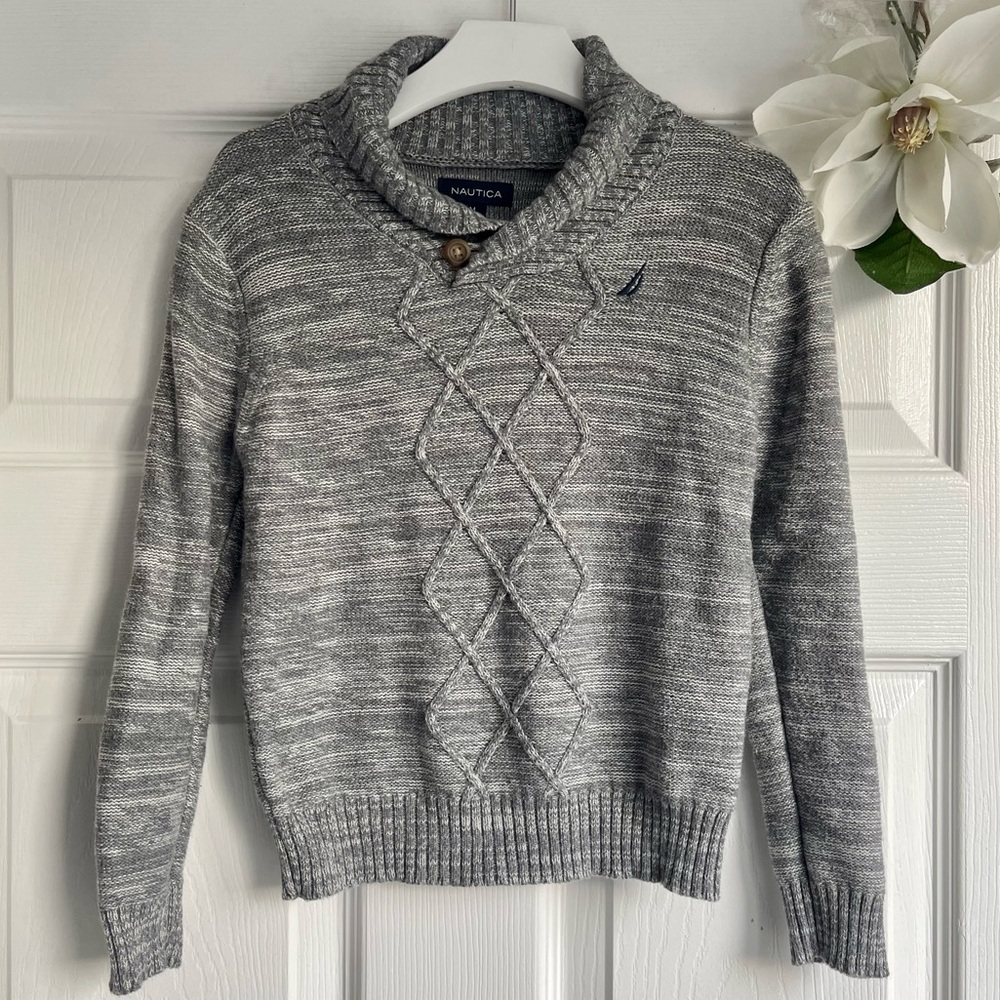 Nautica Cable-knit Sweater Boys Sz. M 5-6 - Picture 1 of 6